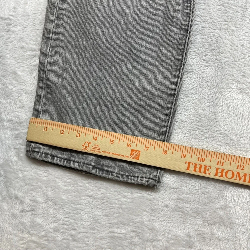 Levi's 501 Jeans Men's Gray‎ Denim Stretch Straight Button Fly 37X35.5 - Flaws